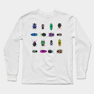 Polygross: A pattern of low poly bugs Long Sleeve T-Shirt